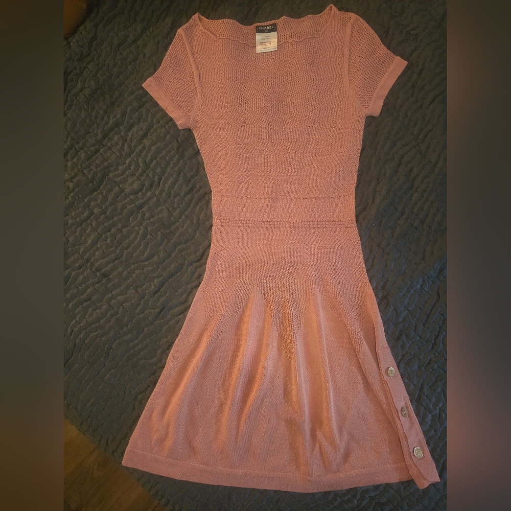 Chanel Pink Knit Dress - Gem Chanel Pink Knit Dress - Gem